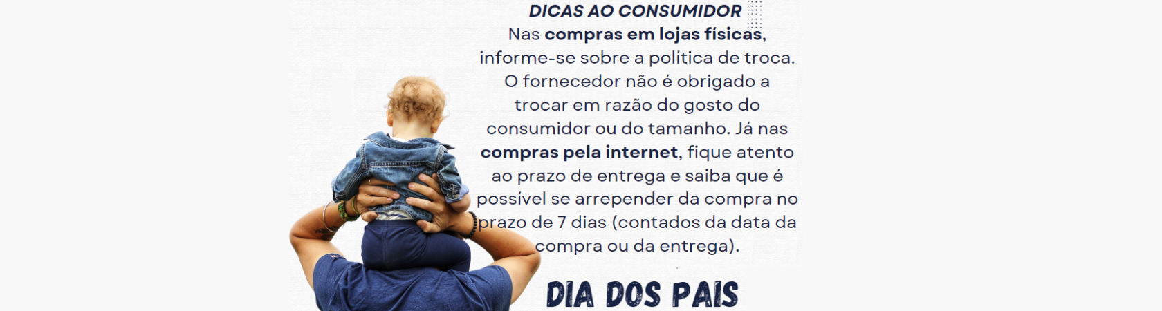 Orientao ao consumidor para as compras de Dia dos Pais