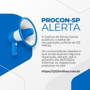 Justia de Minas Gerais e 123Milhas, prazo at dia 26/11/2024
