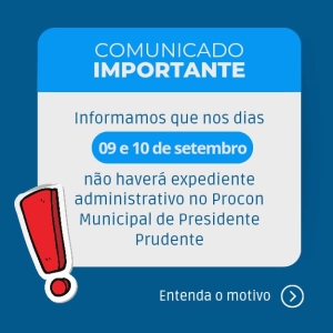 Nos dias 09 e 10 de setembro de 2024 no haver expediente administrativo em virtude de capacitao 